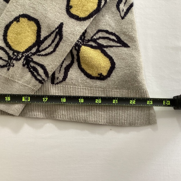 Madewell Tangerine Sketch Jacquard Pullover Sweater Heather Taupe Medium - Picture 8 of 13